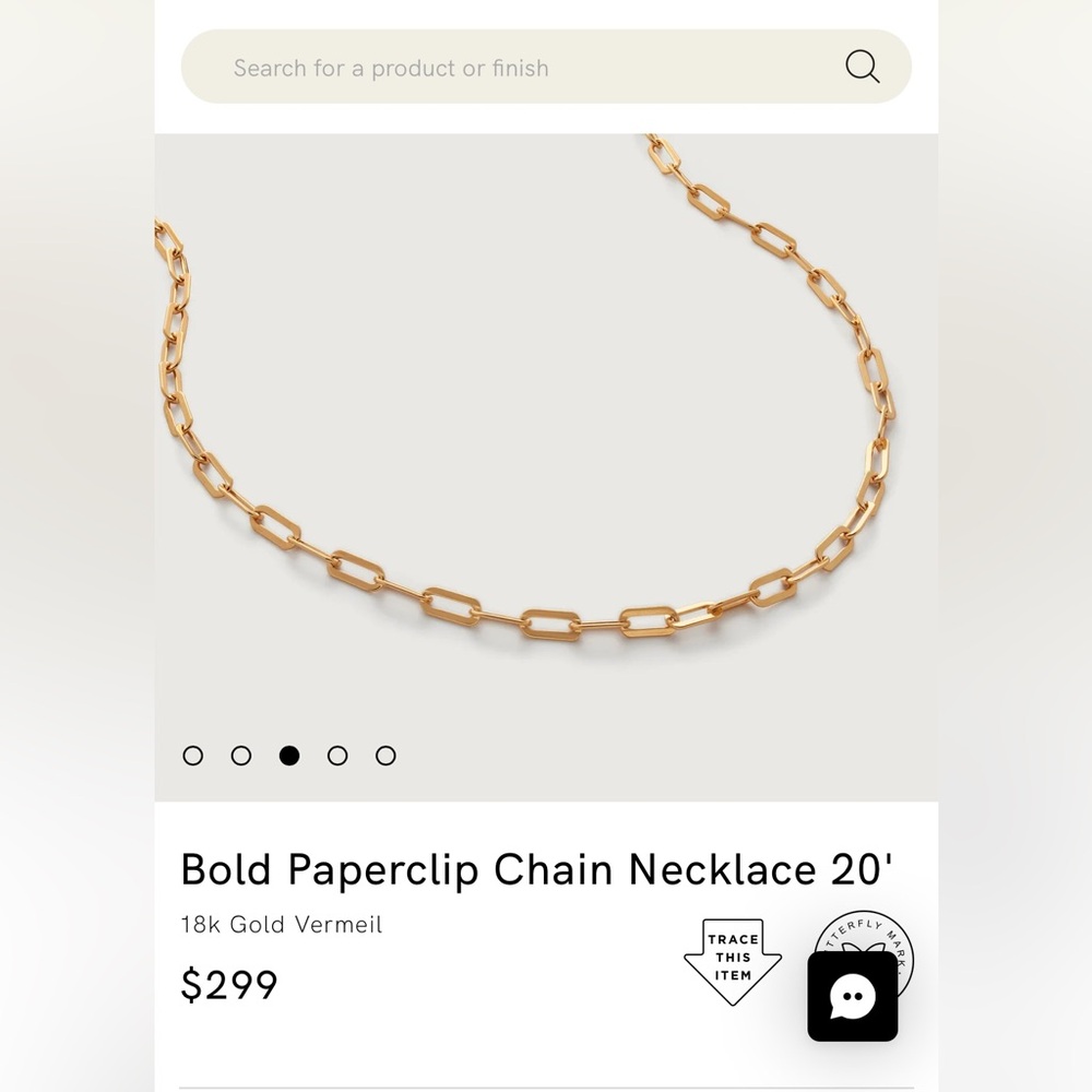 Bold Paperclip Chain Necklace 20'